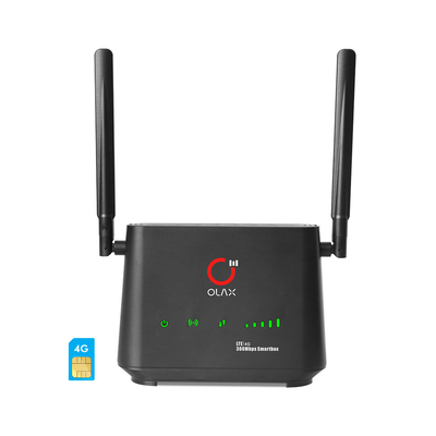 LTE CAT4 ปลดล็อกเราเตอร์ไร้สาย 4g WiFi 2000mah 300mbps 4 LAN สำหรับกล้องรักษาความปลอดภัย