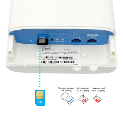 Wireless 4G CPE Outdoor Wifi Router IP66 อะแดปเตอร์กันน้ำ POE